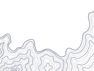 topographic map abstract height lines isolated on white background vector