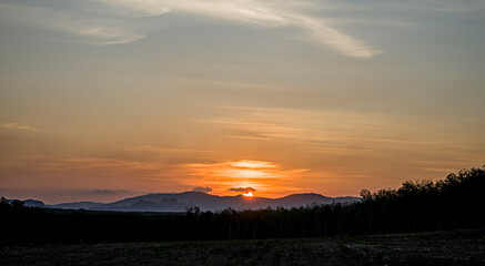 Obraz premium Evening sunset