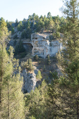 Templar hermitage of San Bartolome and natural park of the Cañon del Rio Lobos in Soria