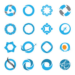 Technology orbit web rings logo design. Vector circle ring logo design. Abstract circle logo template. Round ring circle and infinity loop symbol, technology icon, circle line logo. Company logo.