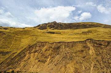 It's Landscape of thenature of Peru on a cloudy day