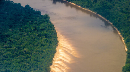 It's Air view of the Amazon part of the river