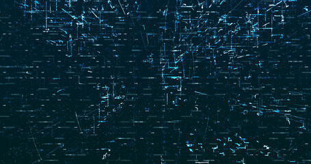 Abstract digital network data background, 3D rendering