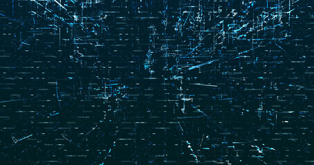 Abstract digital network data background, 3D rendering