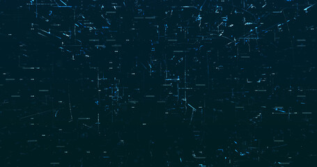 Abstract digital network data background, 3D rendering