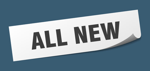 all new sticker. all new square isolated sign. all new label