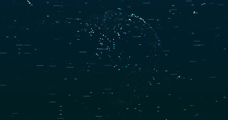 Abstract digital network data background, 3D rendering