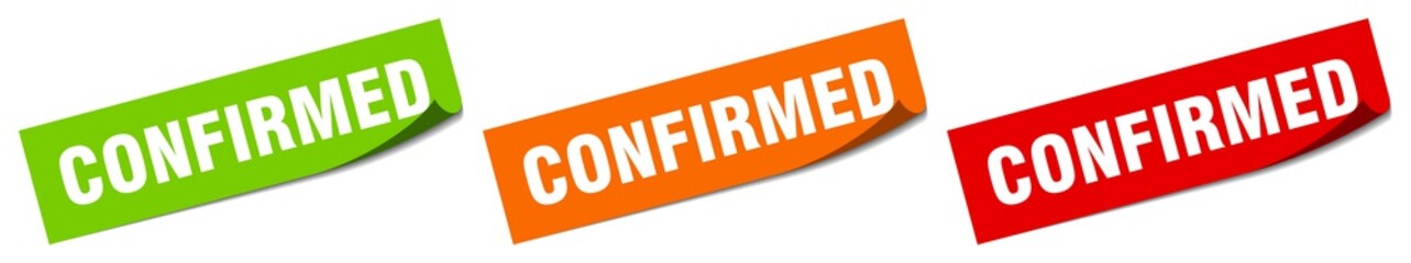 Fototapeta premium confirmed sticker. confirmed square isolated sign. confirmed label
