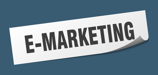 e-marketing sticker. e-marketing square isolated sign. e-marketing label