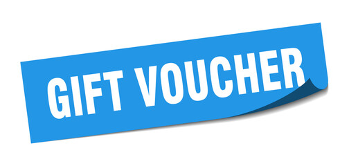gift voucher sticker. gift voucher square isolated sign. gift voucher label