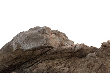 rock in the mountains isolated on white background