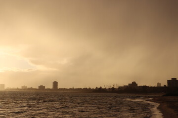 storm clouds over the city