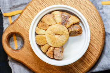 dried figs fruit natural sweet dessert Menu concept serving size. food background top view copy space  diet organic 
