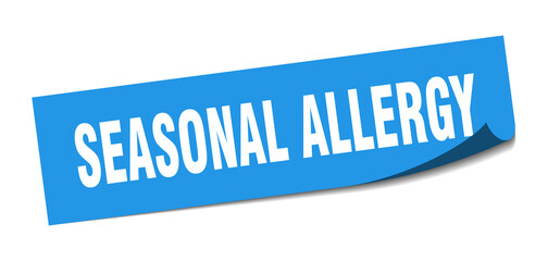 seasonal allergy sticker. seasonal allergy square isolated sign. seasonal allergy label