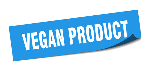 vegan product sticker. vegan product square isolated sign. vegan product label