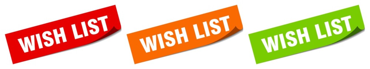 wish list sticker. wish list square isolated sign. wish list label