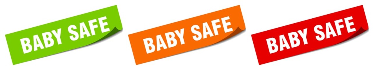 baby safe sticker. baby safe square isolated sign. baby safe label