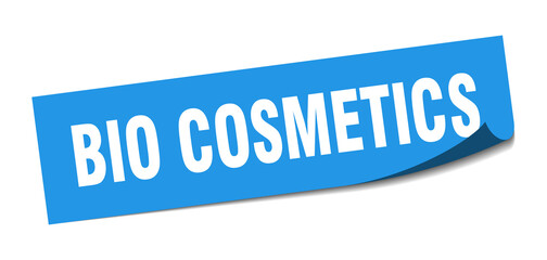 bio cosmetics sticker. bio cosmetics square isolated sign. bio cosmetics label