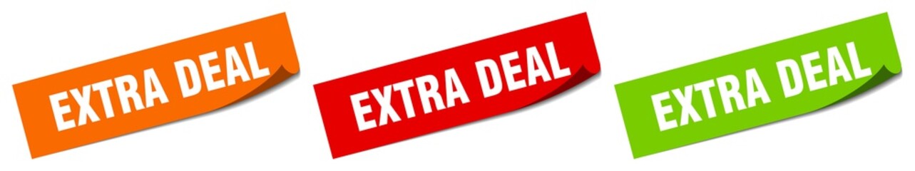 extra deal sticker. extra deal square isolated sign. extra deal label