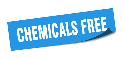 chemicals free sticker. chemicals free square isolated sign. chemicals free label