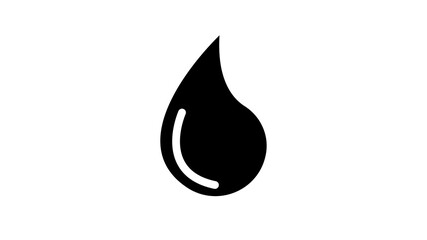 Fototapeta premium rain drop icon. Two-tone version on black and white background