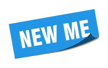 new me sticker. new me square isolated sign. new me label