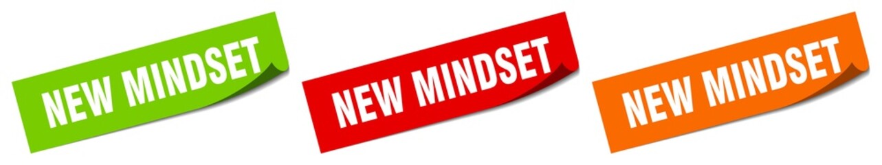 new mindset sticker. new mindset square isolated sign. new mindset label