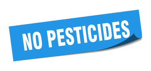 no pesticides sticker. no pesticides square isolated sign. no pesticides label