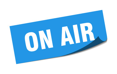 on air sticker. on air square isolated sign. on air label