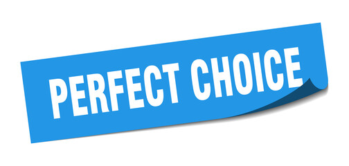perfect choice sticker. perfect choice square isolated sign. perfect choice label