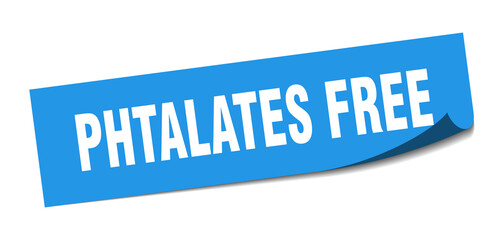 phtalates free sticker. phtalates free square isolated sign. phtalates free label