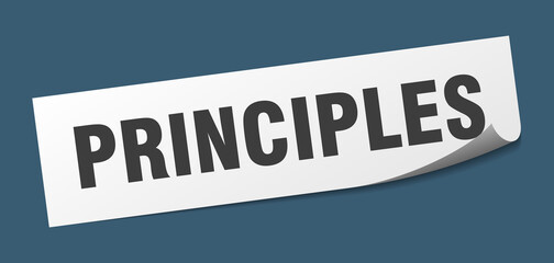 principles sticker. principles square isolated sign. principles label