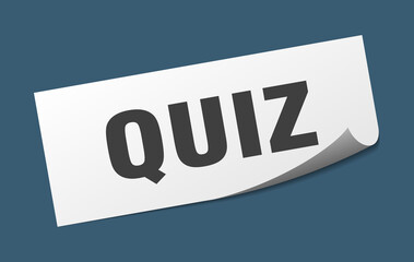 quiz sticker. quiz square isolated sign. quiz label