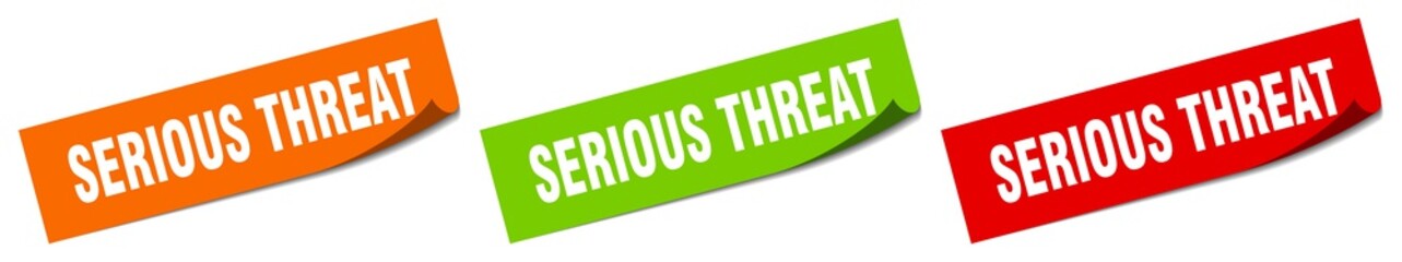 serious threat sticker. serious threat square isolated sign. serious threat label