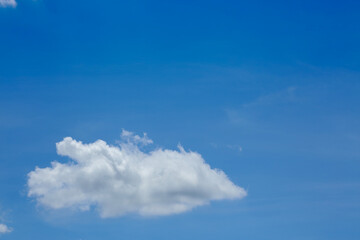 white cloud on clear blue sky
