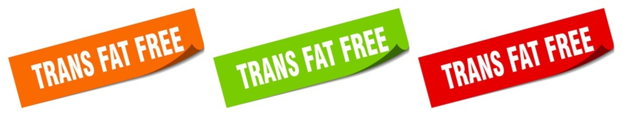 trans fat free sticker. trans fat free square isolated sign. trans fat free label