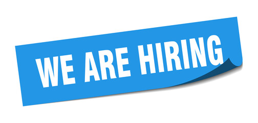 we are hiring sticker. we are hiring square isolated sign. we are hiring label