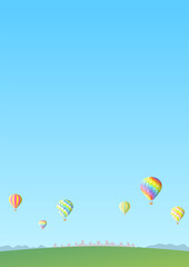 空と気球の背景