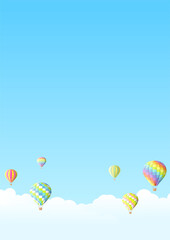 空と気球の背景