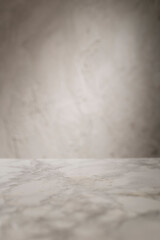 Concrete wall and marble ground in night light