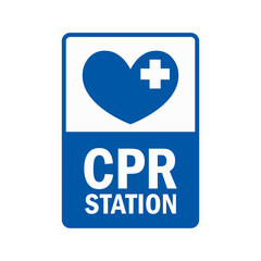 CPR Cardiopulmonary Resuscitation sign and symbol. vector illustration