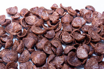 Chocolate cereal flakes, nutritious food