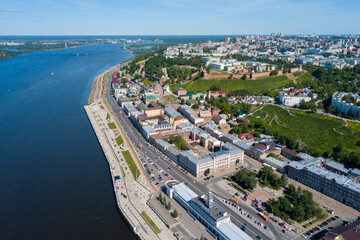 Naklejka premium Volga river embankment in Nizhny Novgorod