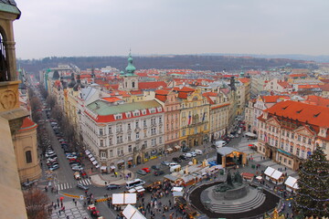 panorama of the old town of prague
