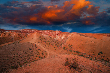 Fototapeta premium Valley of Mars landscapes in the Altai Mountains