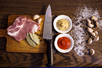 meat cooked for dinner with spices and garlic