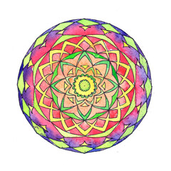 abstract colorful sphere mandala