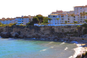 Fototapeta na wymiar Playa_nerja_Balcón_de_Europa