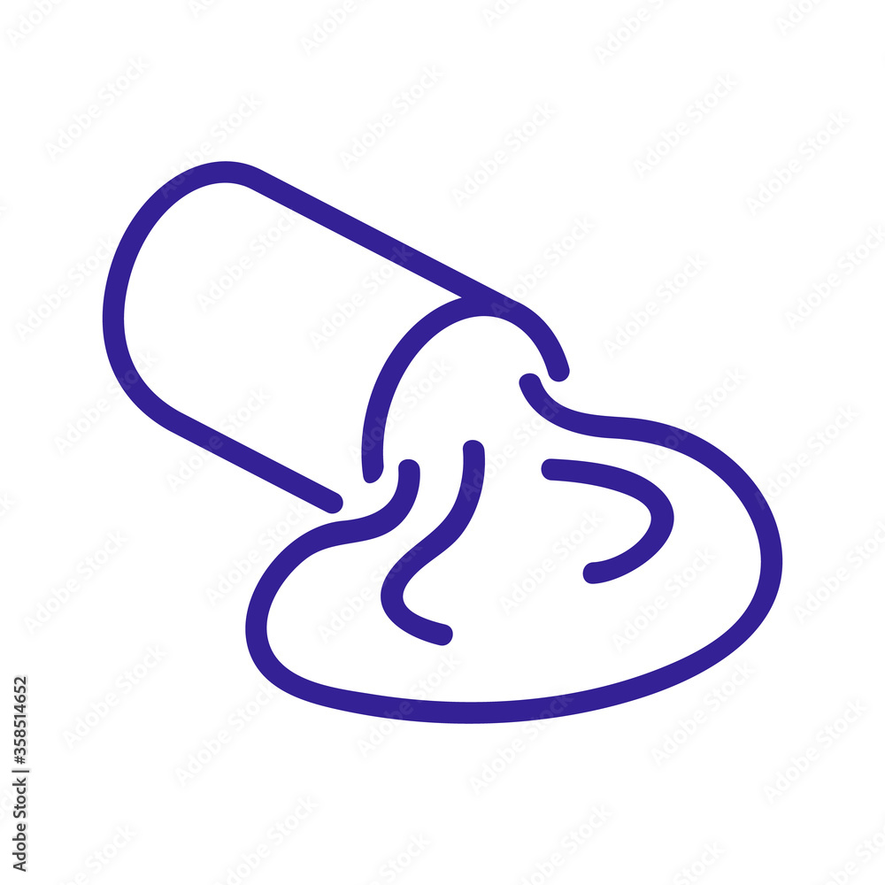 Poster slime follows from package icon vector. slime follows from package sign. color symbol illustration