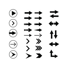 Big set of vector flat arrows